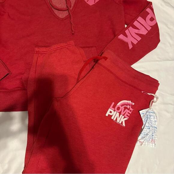Y2K Vintage Pink Victoria’ Secret Hoodie and Sweatpants Set - Picture 2 of 8